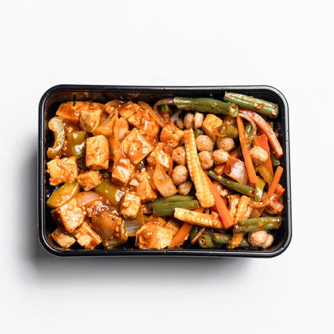 Chilli Paneer with Stir Fry Vegetables