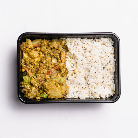Palak Dal with Potatoes & Basmati Rice