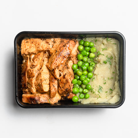 Peri Peri Chicken with Sweet Potato Mash & Peas