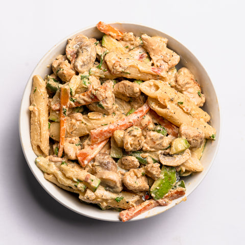 Creamy Mushroom with Penne Pasta