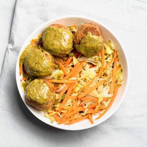 Veg Koftas with Spicy Mint Dip