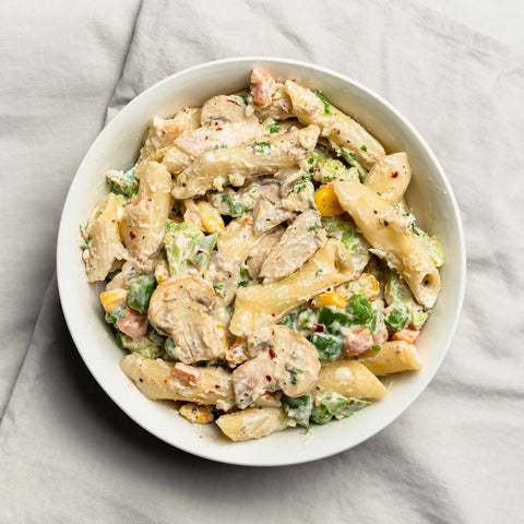 Creamy Mushroom with Penne Pasta