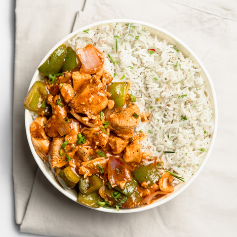 Chilli Chicken Gravy with Basmati Rice