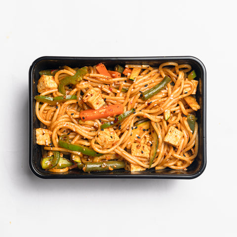 Schezwan Paneer with Stir Fry Noodles