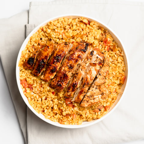 Peri Peri Chicken with Tomato Brown Rice